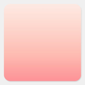 Pale pink and peach gradient square sticker