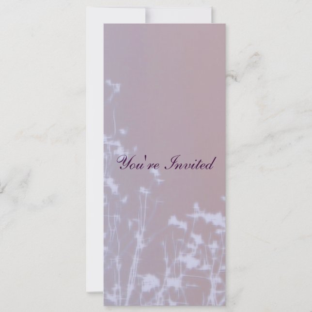 Pale Pink and Purple Invitation (Front)