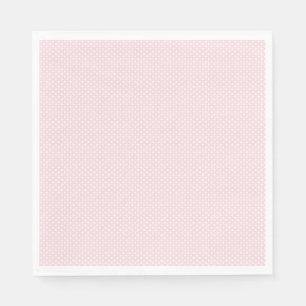 Pale pink and white mini polka dot napkin