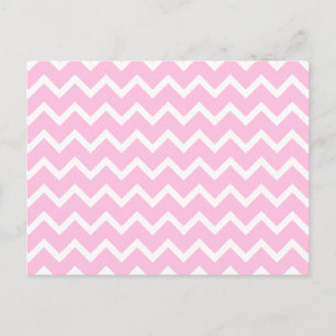 Pale Pink and White Zigzag Pattern. Postcard