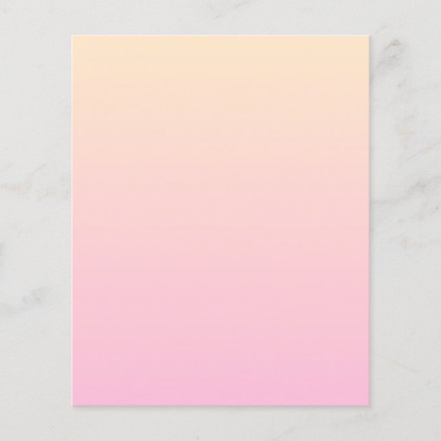 Pale pink and yellow gradient background flyer (Front)