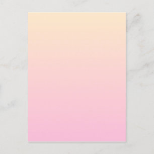 Pale pink and yellow gradient background postcard