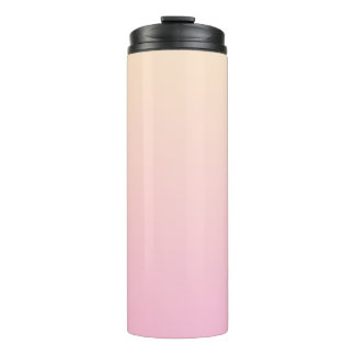 Pale pink and yellow gradient background thermal tumbler