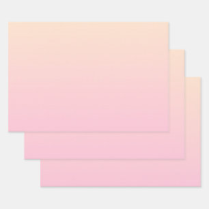 Pale pink and yellow gradient background wrapping paper sheet