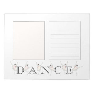 Pale Pink Ballerina Dance Lined Pink Notepad 