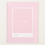 Pale Pink Block Quote | Fully Customisable Planner<br><div class="desc">Soft colour. Clean design. Room to make it yours. This undated quote planner from the Foundation Series features a pale pink cover with a minimalist white frame and the empowering quote “Live boldly.” It’s designed for anyone who loves colour without visual clutter. There is a total of 5 pre-made text...</div>
