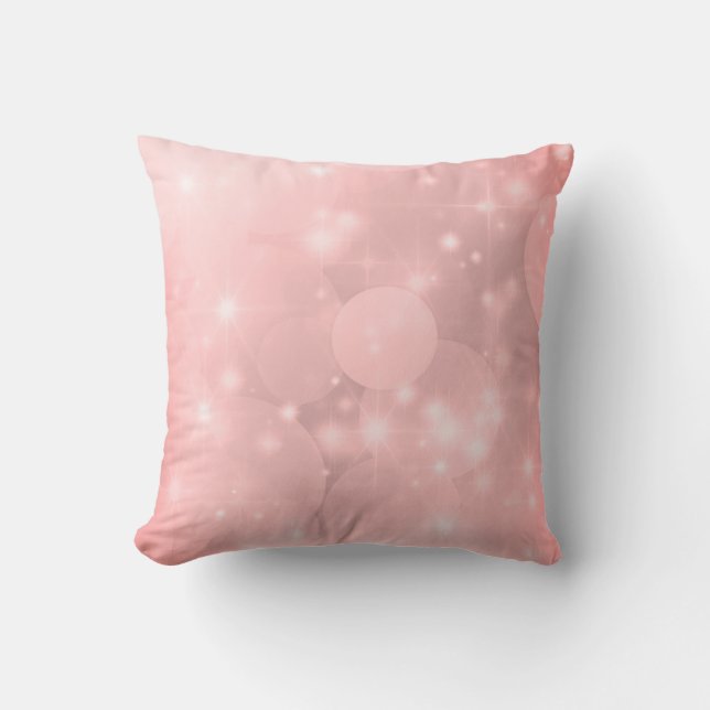Pale Pink Blush Sparkly design Cushion (Front)