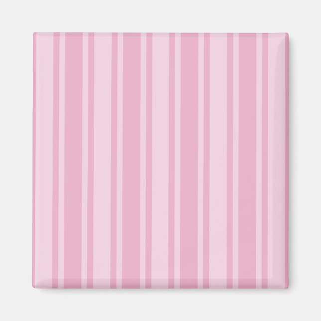 Pale pink candy stripes magnet (Front)