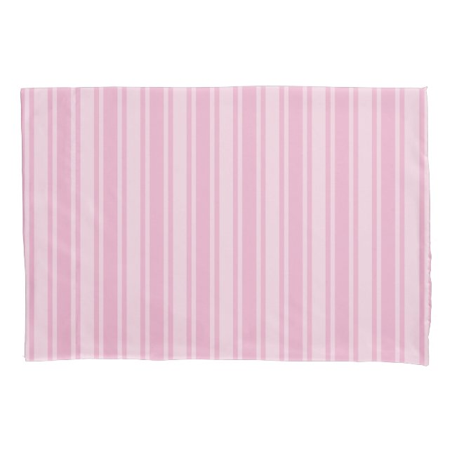 Pale pink candy stripes pillowcase (Front)