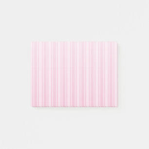 Pale pink candy stripes post-it notes