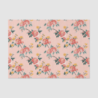Pale Pink Chinoiserie Floral Tissue Paper