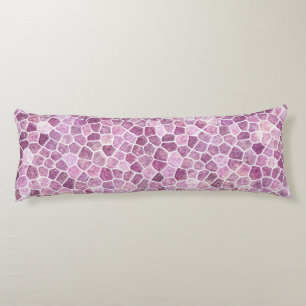 Pale Pink Cobbled Patchwork Terrazo Pattern Body Cushion