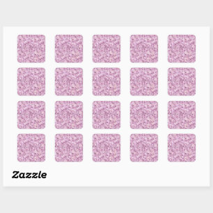 Pale Pink Cobbled Patchwork Terrazo Pattern Square Sticker