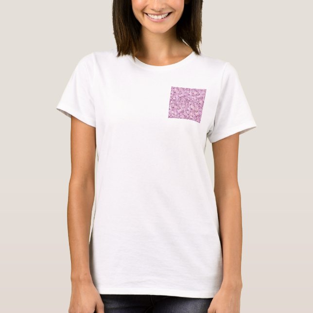 Pale Pink Cobbled Patchwork Terrazo Pattern T-Shirt (Front)
