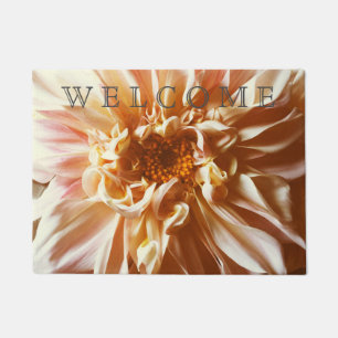 Pale pink dahlia doormat