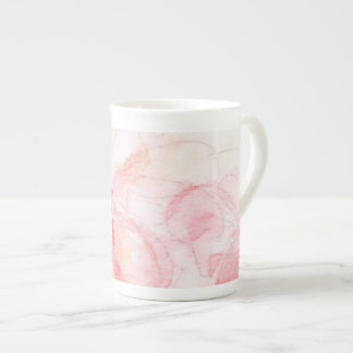Pale Pink Floral Bone China Mug