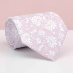 Pale Pink Floral Pattern Custom Necktie<br><div class="desc">This custom necktie features a sophisticated floral pattern, making it a stylish and unique accessory. It's perfect for adding a touch of personality to any outfit, whether it's for a special occasion or everyday wear. The high-quality fabric ensures a comfortable and long-lasting wear, and the custom design allows you to...</div>