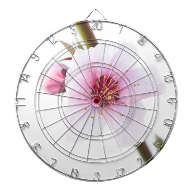 Pale pink flowers dartboard (Front)
