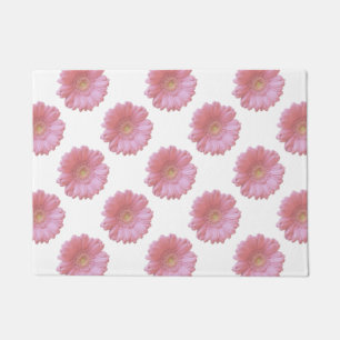 Pale pink gerbera daisy doormat