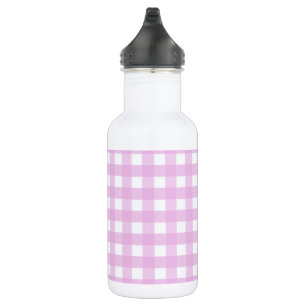 Pale pink gingham 532 ml water bottle