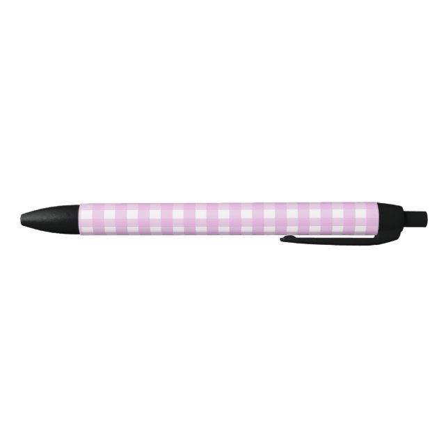 Pale pink gingham black ink pen (Bottom)