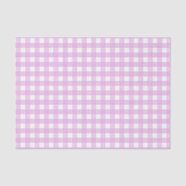 Pale pink gingham tissue paper (Front)