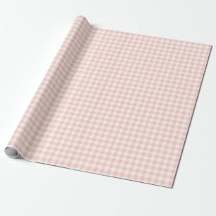 Pale Pink Gingham Wrapping Paper