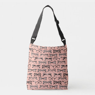 Pale Pink Glasses, Eyeglasses, Eyewear Crossbody Bag