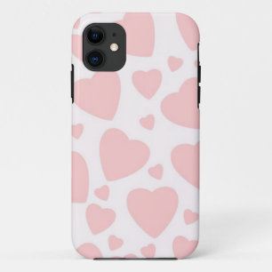 Pale Pink Hearts iPhone 11 Case