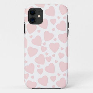 Pale Pink Hearts iPhone 11 Case