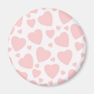 Pale Pink Hearts Magnet