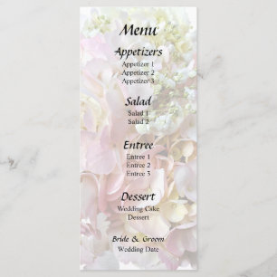 Pale Pink Hydrangea With Baby Breath Menu