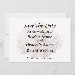 Pale Pink Hydrangea With Baby Breath Save The Date