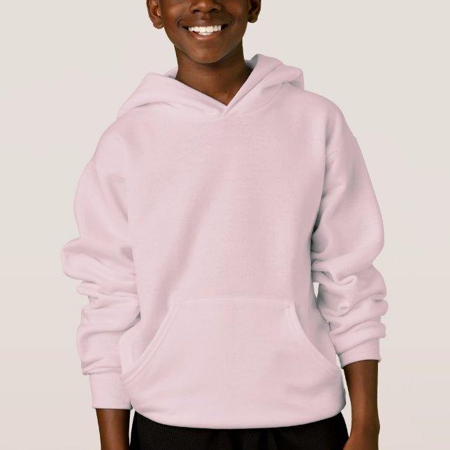 Pale Pink Kids' Pullover Hoodie (Front)