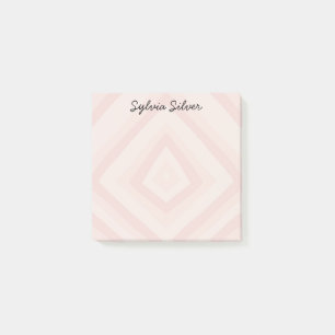 Pale Pink Line CUSTOM Chic Monogram Personalised Post-it Notes