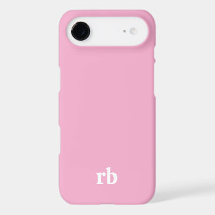 PALE PINK NAME INITIALS SIMPLE STYLISH MODERN 