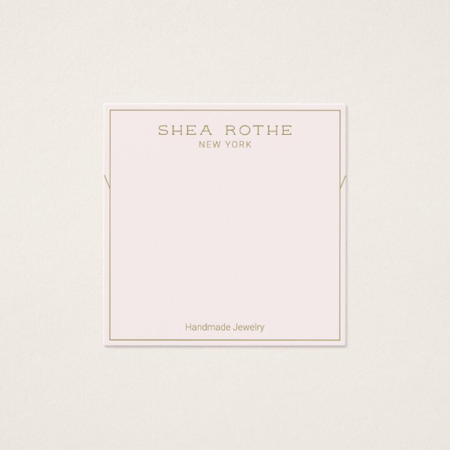 Pale Pink Necklace Display Card (Front)