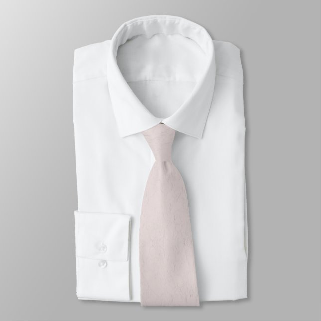 Pale Pink Pastel Solid Texture Tie (Tied)