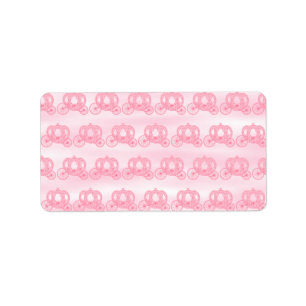 Pale Pink Pattern of Princess Carriages Label