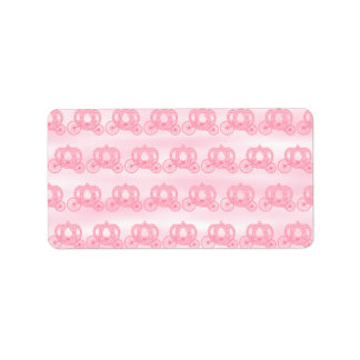 Pale Pink Pattern of Princess Carriages Label