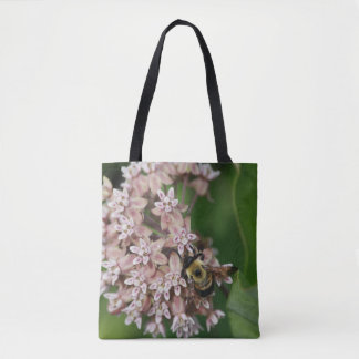 Pale Pink Petals with Bee Tote Bag