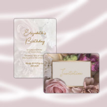 Pale Pink Rose Save The Date Card