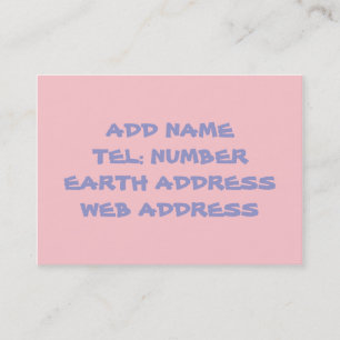 Pale Pink solid colour business card
