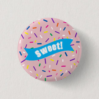 Pale Pink Sprinkles 'Sweet!' badge