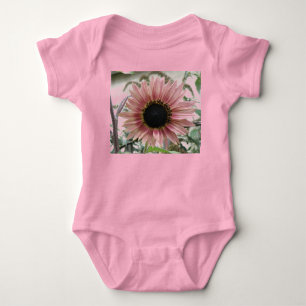 Pale Pink Sunflower Baby Bodysuit