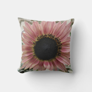 Pale Pink Sunflower Cushion