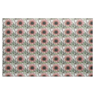 Pale Pink Sunflower Fabric
