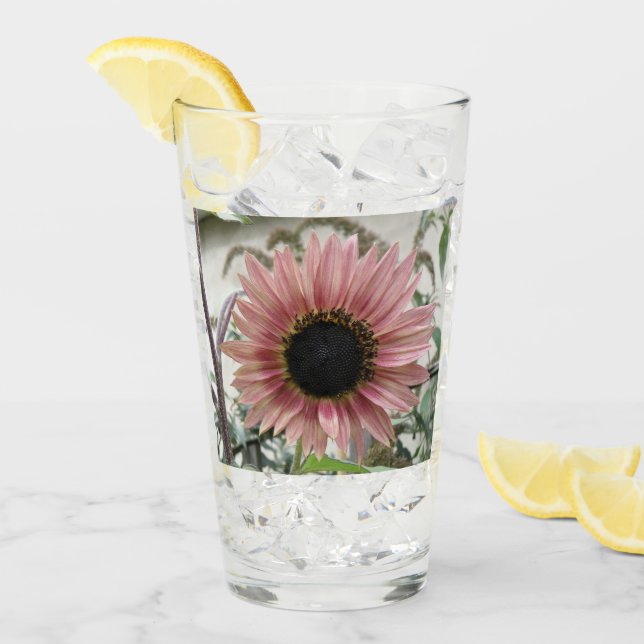 Pale Pink Sunflower Glass (Front Ice)