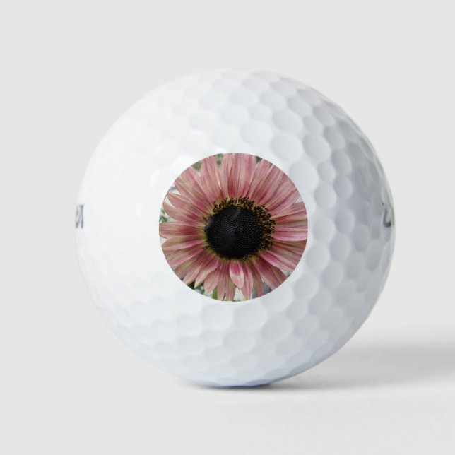 Pale Pink Sunflower Golf Balls (Front)