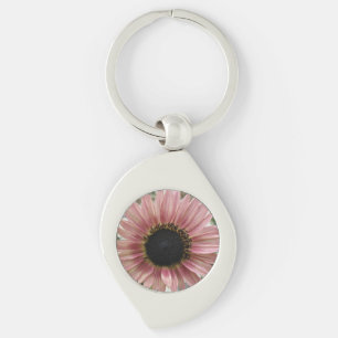 Pale Pink Sunflower Key Ring
